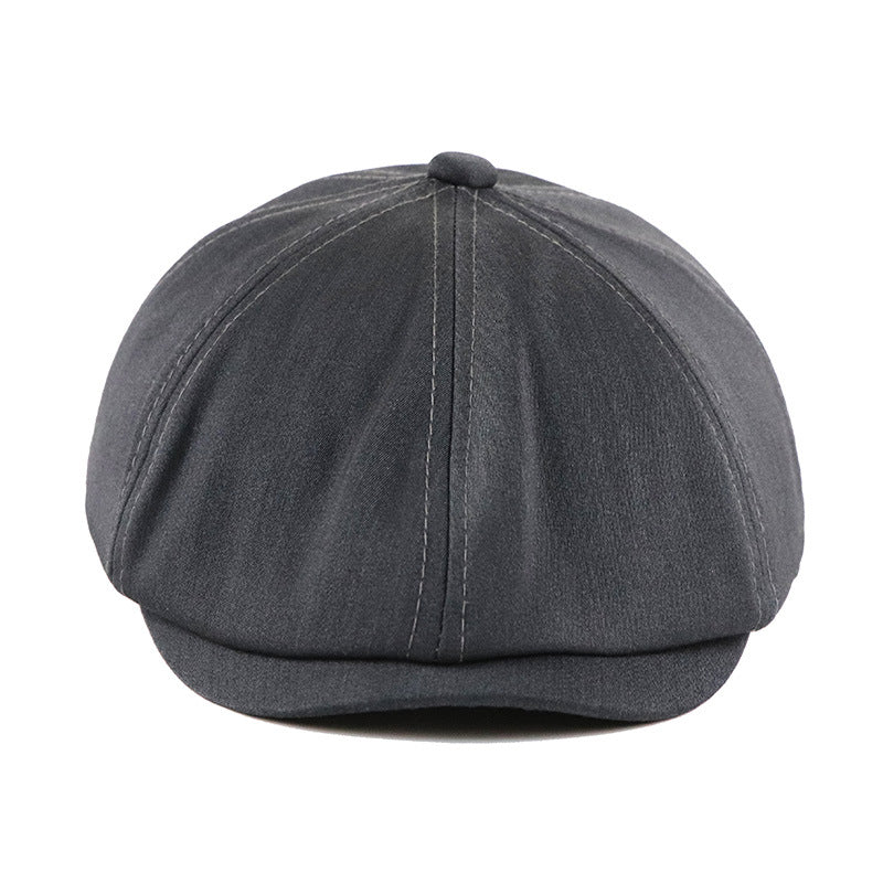 solid color retro beret, view 6 - MRSLM