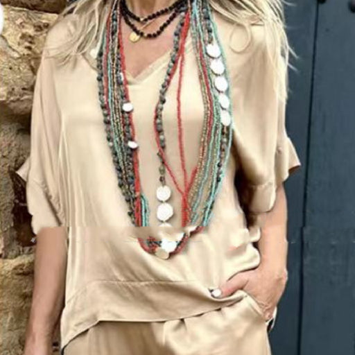 casual wide-leg pants suit - MRSLM