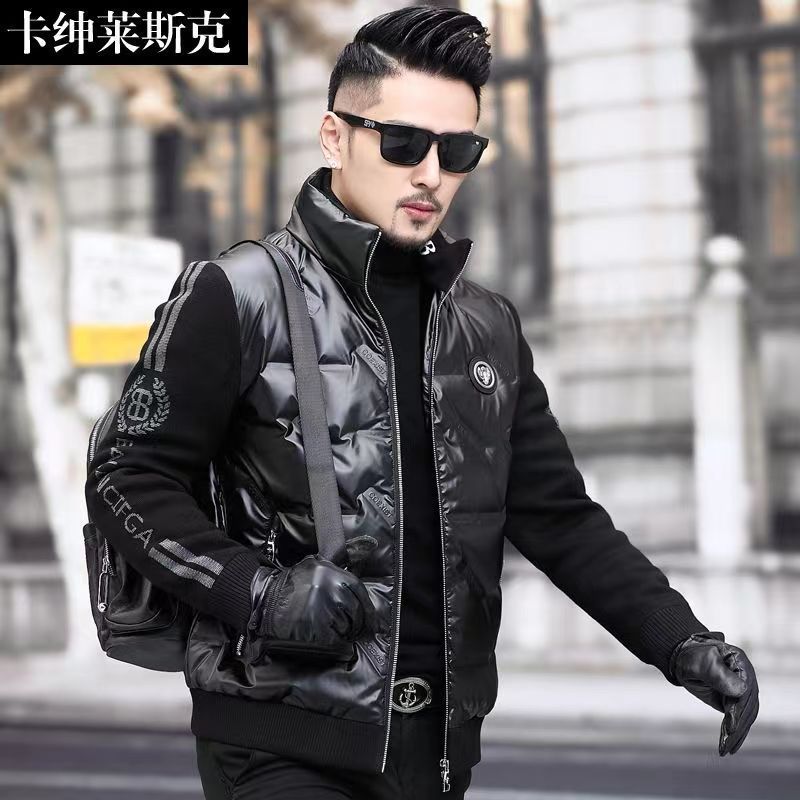Men's stand collar duck down coat, view 10 - MRSLM
