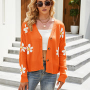 Women's cropped knit cardigan, view 4 - MRSLM