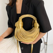handwoven noodle shoulder bag, view 4 - MRSLM
