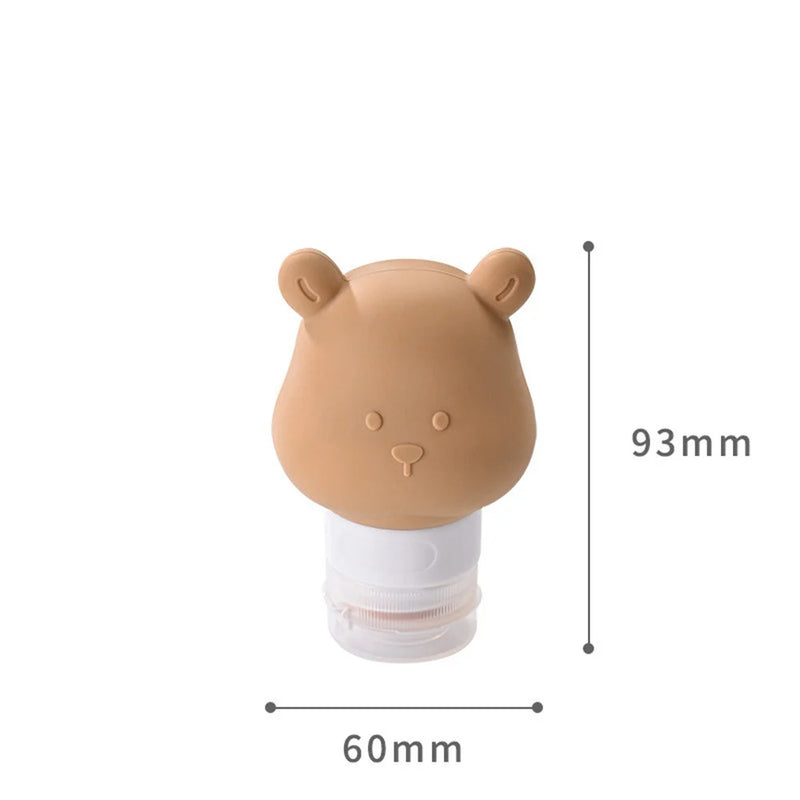 80ml silicone bear travel lotion bottle, view 7 - MRSLM
