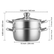 stainless steel steamer pot, view 3 - MRSLM