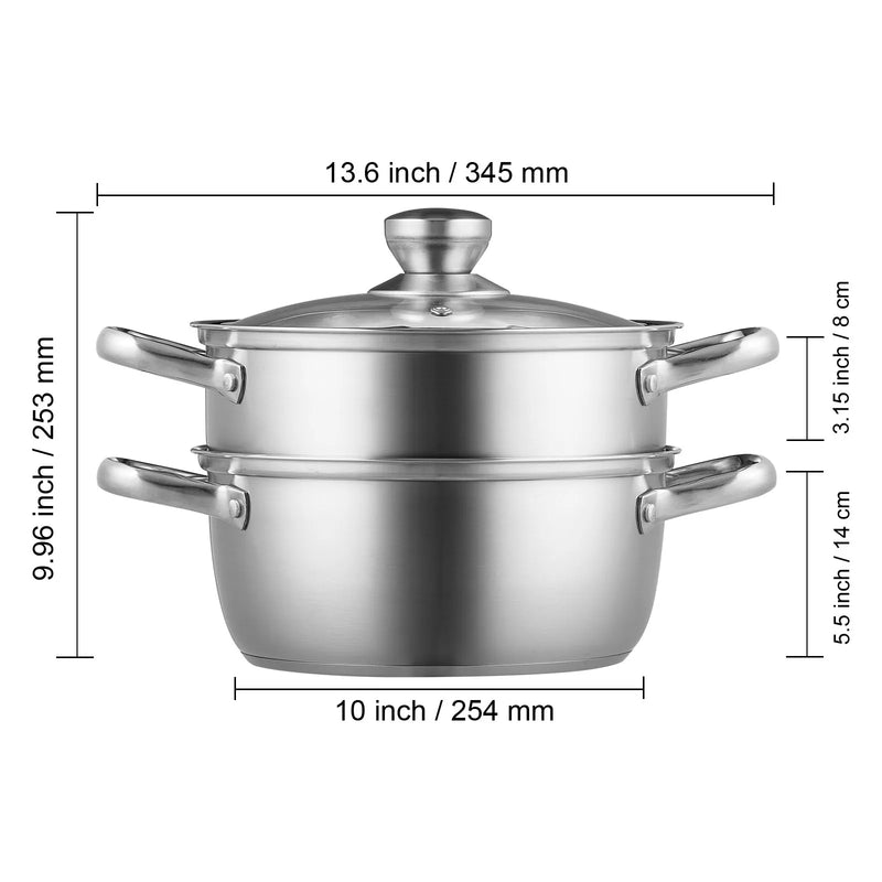 stainless steel steamer pot, view 3 - MRSLM