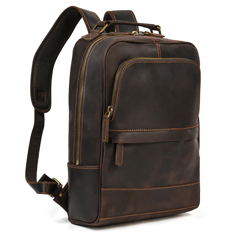 Retro cowhide leather backpack - MRSLM