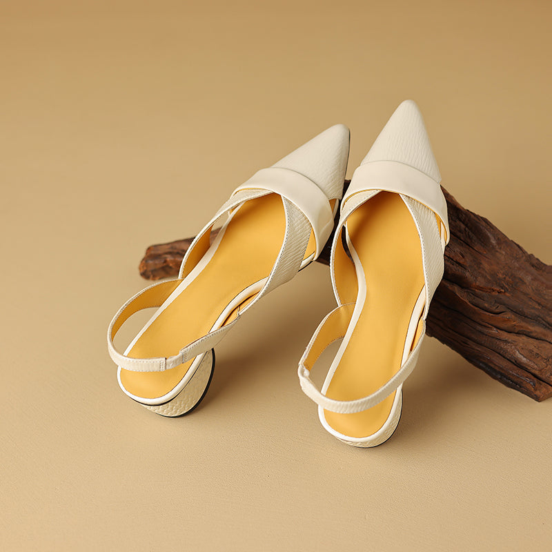 leather pointed toe sandals, view 25 - MRSLM