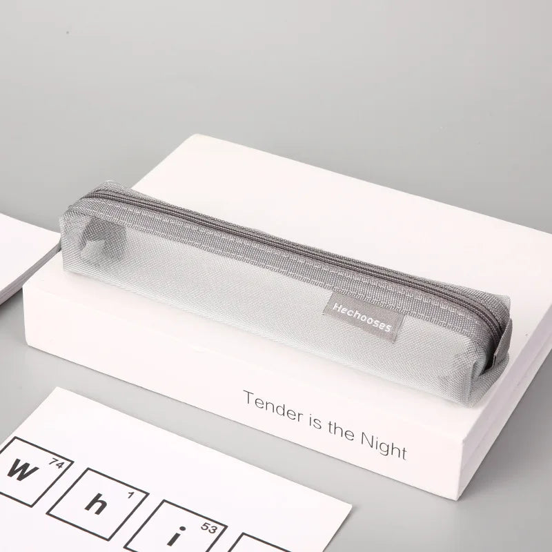 transparent mesh zipper cosmetic bag, view 4 - MRSLM