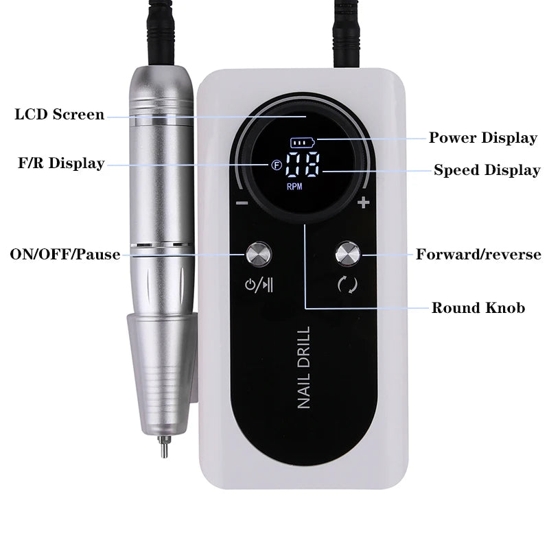 electric nail drill machine, view 11 - MRSLM