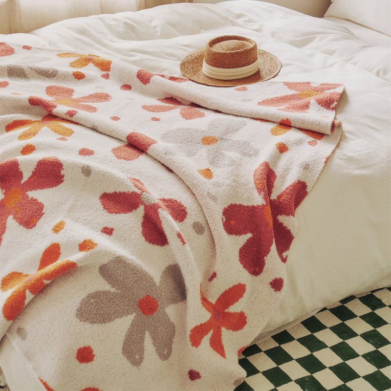 floral knitted knee blanket - MRSLM