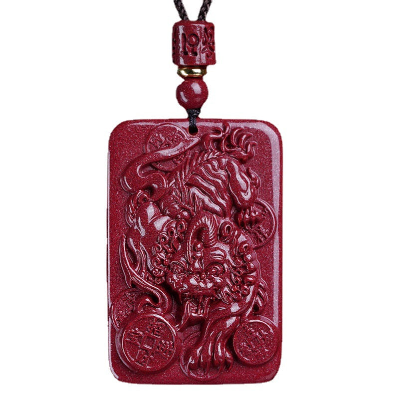 Men's And Women's Fashion Raw Ore Purple Gold Sand Pendant Lucky Pendant