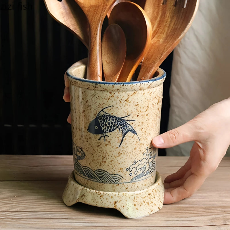 ceramic chopstick storage holder, view 12 - MRSLM