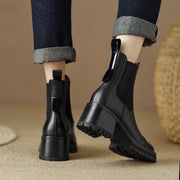 genuine leather retro ankle boots, view 10 - MRSLM