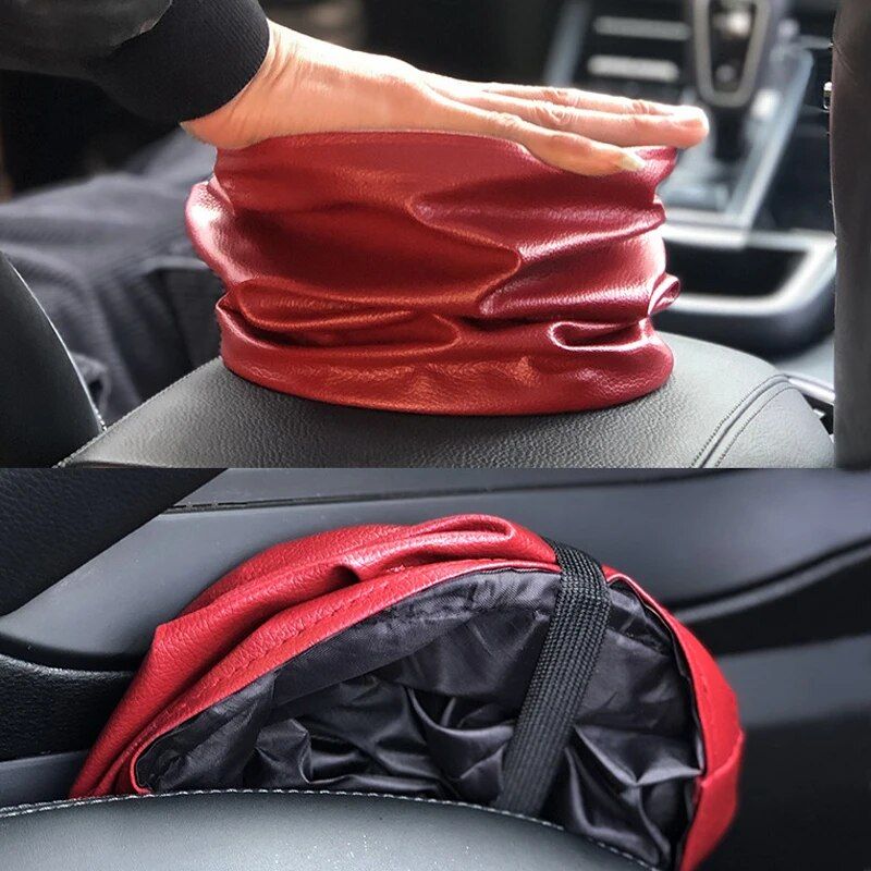 Waterproof Foldable Car Trash Can with Dual-Layer Design