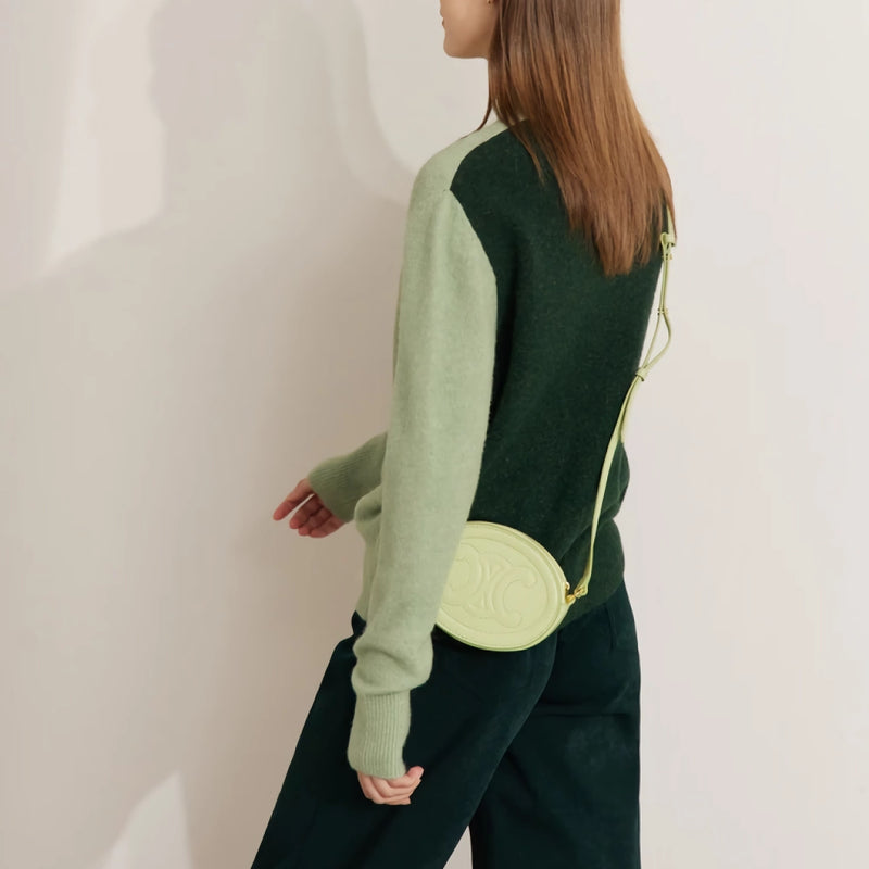 mock neck embroidery knitted pullover sweater, view 5 - MRSLM