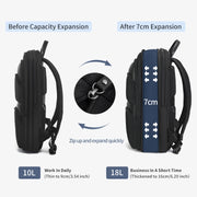 men's slim waterproof laptop backpack, view 11 - MRSLM