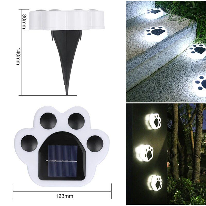 Solar Bear Paw LED Ground Lights