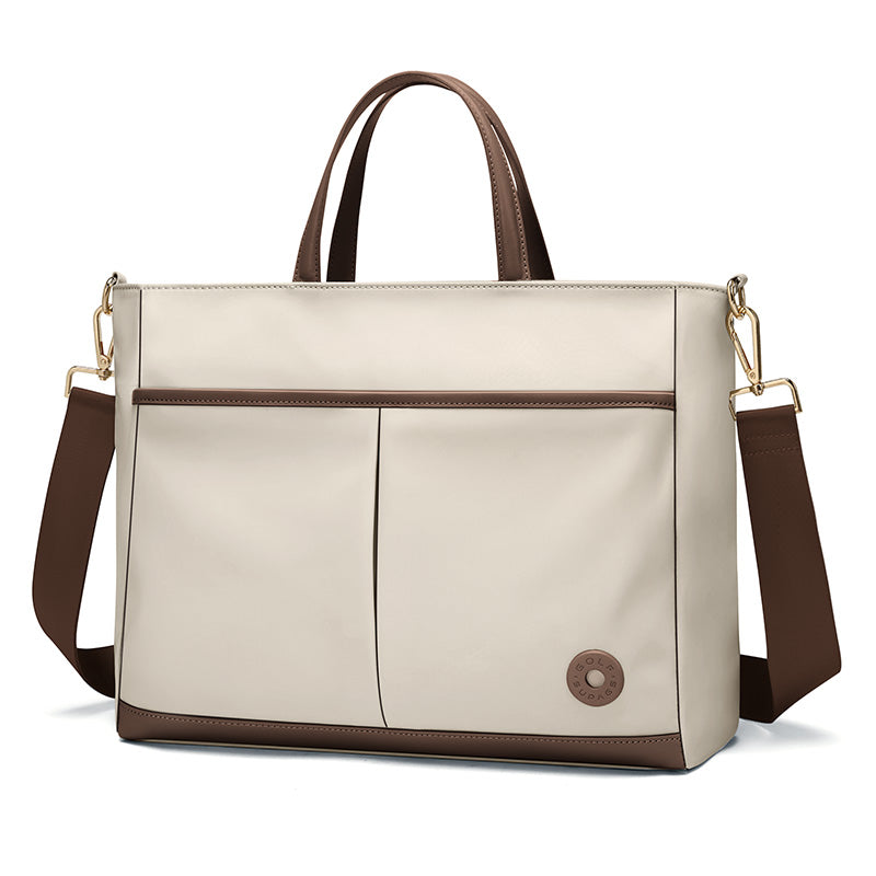 women's lightweight nylon shoulder tote, view 8 - MRSLM