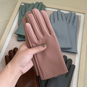 Five finger PU leather gloves, view 11 - MRSLM