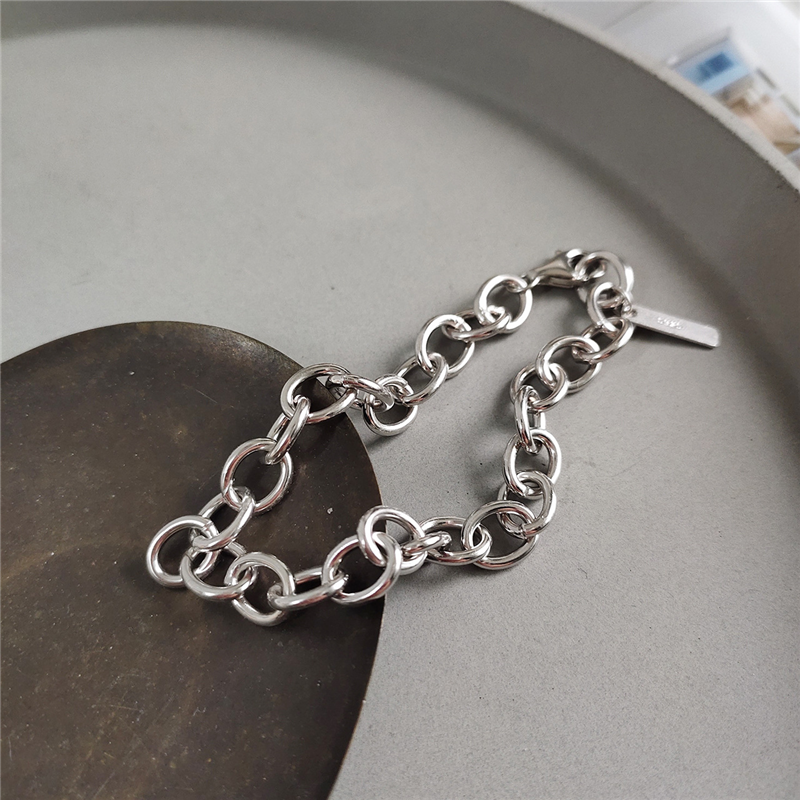 sterling silver buckle chain bracelet - MRSLM