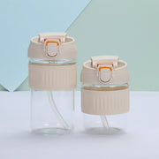 portable glass water bottle with straw, view 2 - MRSLM