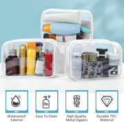clear pvc travel makeup bag, view 6 - MRSLM