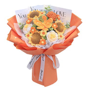 knitted wool flower bouquet, view 5 - MRSLM