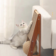 Detachable cat scratching board with sisal rope ball, view 3 - MRSLM