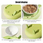 stainless steel double bowl pet feeder, view 10 - MRSLM