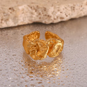 gold plated geometric open ring, view 6 - MRSLM