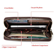 genuine leather RFID blocking men's wallet, view 4 - MRSLM