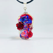 gothic skull pendant necklace, view 4 - MRSLM