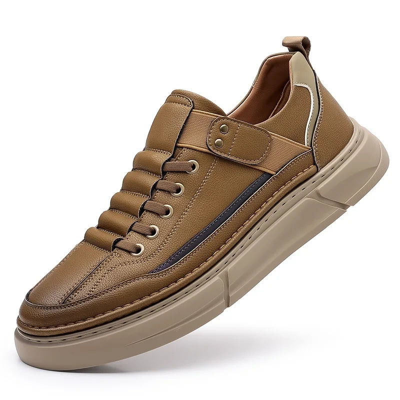 vintage british men casual leather loafers, view 7 - MRSLM