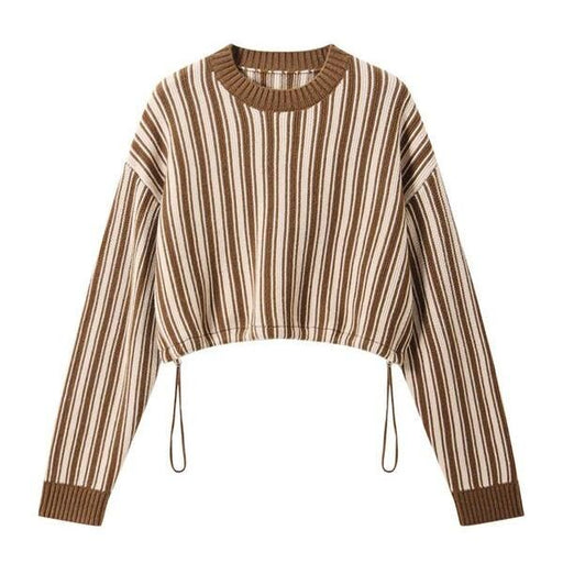 striped wool-blend pullover, view 3 - MRSLM