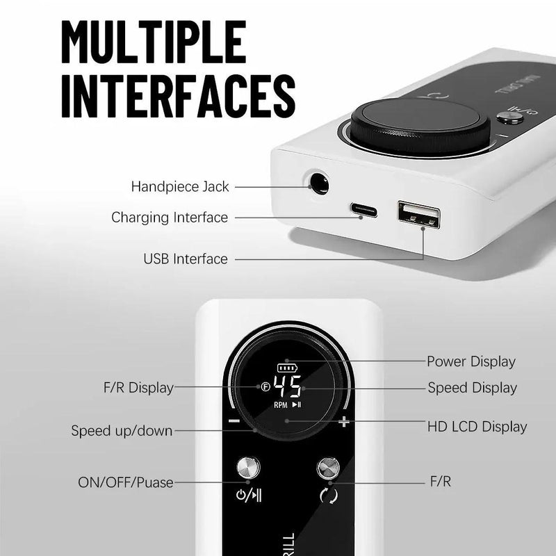 electric nail drill machine, view 6 - MRSLM