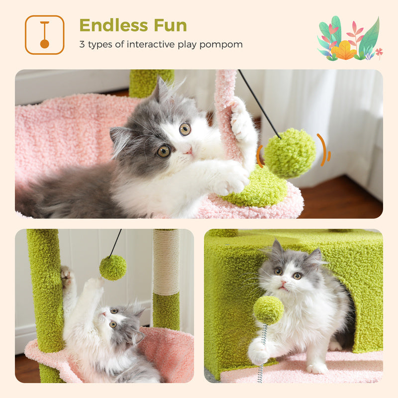 multi-level indoor cat tree, view 6 - MRSLM