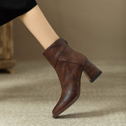 women's retro chunky heel boots, view 2 - MRSLM