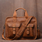 men's retro cowhide briefcase - MRSLM