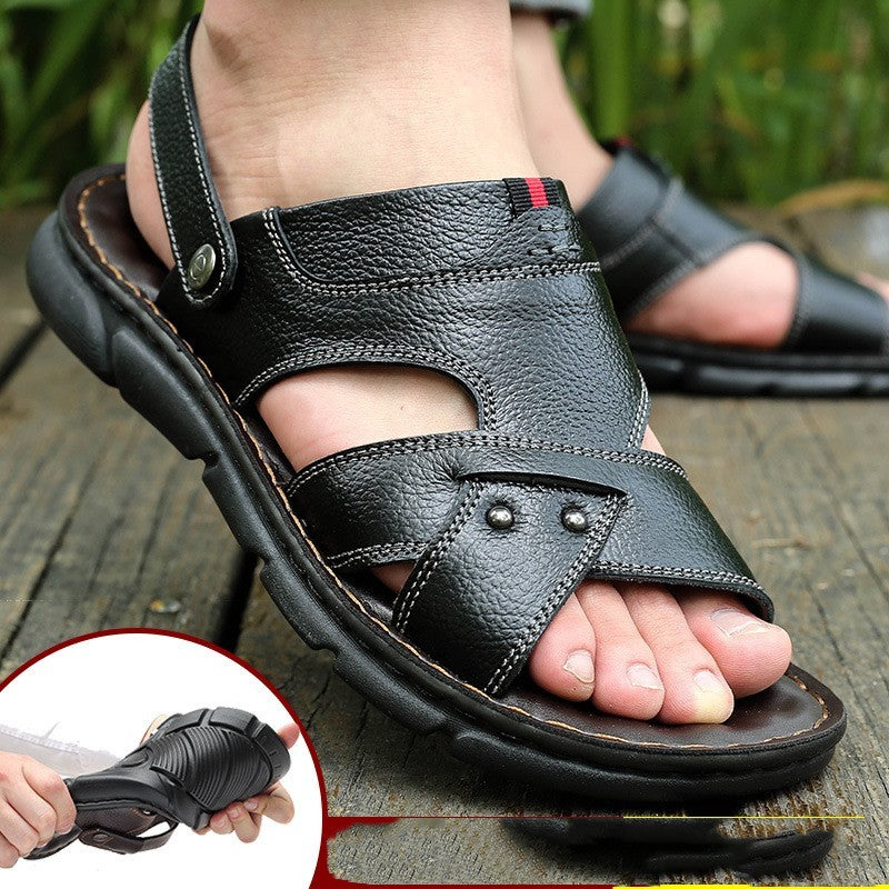 men's genuine leather sandals, view 5 - MRSLM