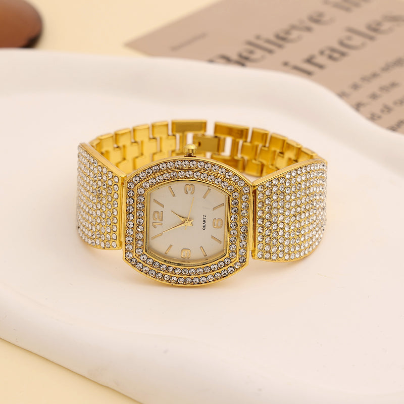 steel belt full diamond ladies quartz watch, view 6 - MRSLM