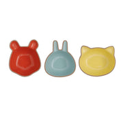 cute cartoon ceramic snack and sauce dish set, view 2 - MRSLM