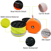 collapsible double dog bowl, view 5 - MRSLM