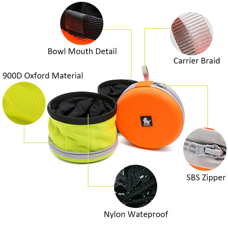 collapsible double dog bowl, view 5 - MRSLM
