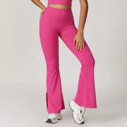 high waist flared yoga pants, view 8 - MRSLM