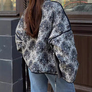 women's printed lace-up jacket, view 4 - MRSLM