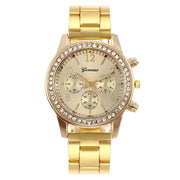 diamond rose gold women's quartz watch, view 3 - MRSLM