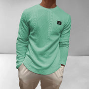 men's letter collage chest sweatshirt, view 4 - MRSLM