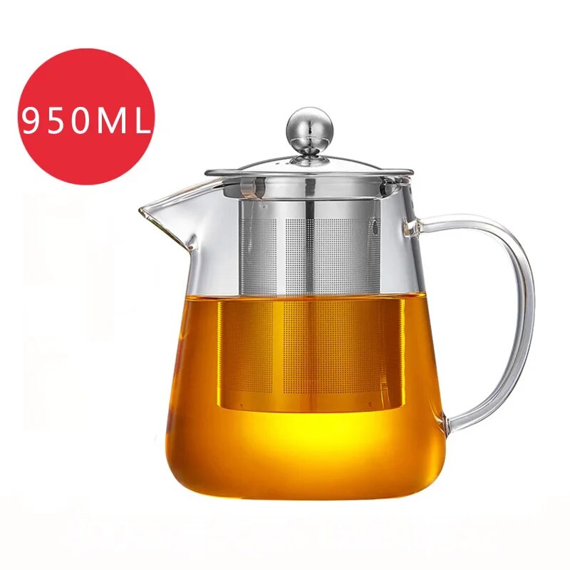 Glass teapot set with infuser, view 2 - MRSLM