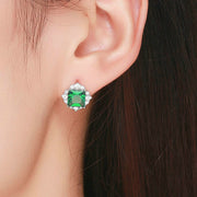 zircon leaf ear studs - MRSLM