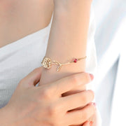 crystal birthstone flower bracelet - MRSLM