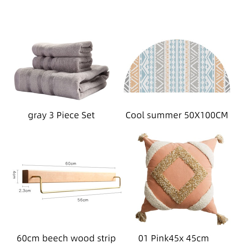 Bamboo fiber towel set, view 9 - MRSLM